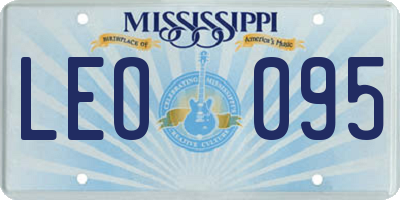 MS license plate LEO095