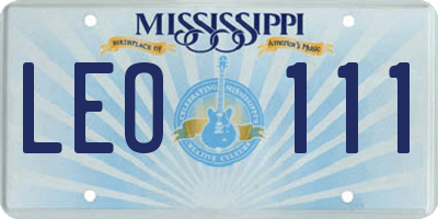 MS license plate LEO111