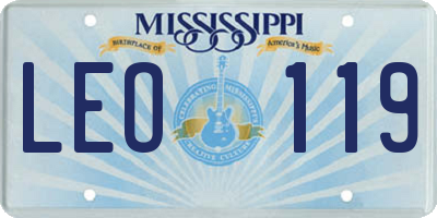 MS license plate LEO119