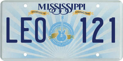 MS license plate LEO121