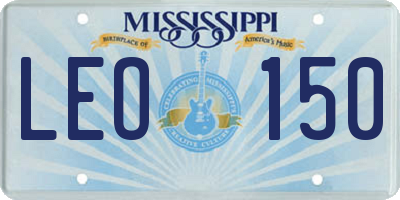 MS license plate LEO150