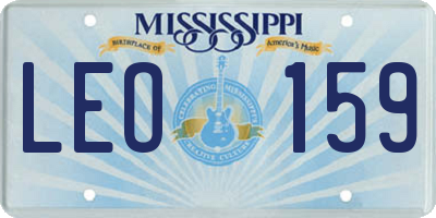 MS license plate LEO159