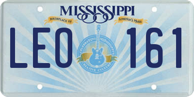 MS license plate LEO161