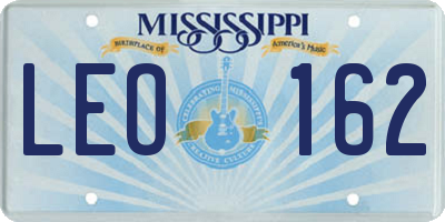MS license plate LEO162