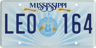 MS license plate LEO164