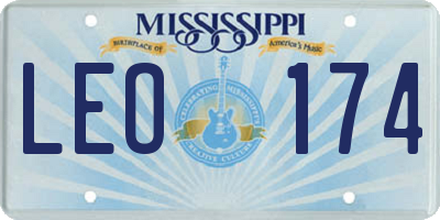 MS license plate LEO174