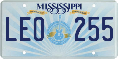MS license plate LEO255