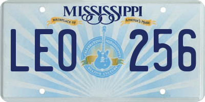 MS license plate LEO256