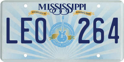 MS license plate LEO264