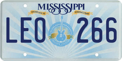 MS license plate LEO266