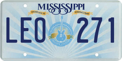 MS license plate LEO271