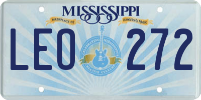 MS license plate LEO272