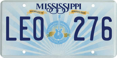 MS license plate LEO276