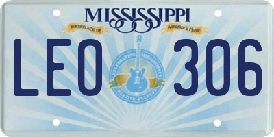 MS license plate LEO306