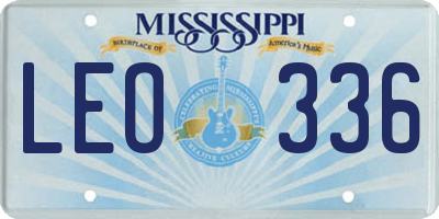 MS license plate LEO336