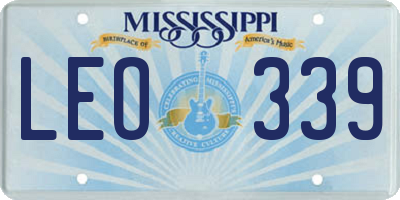 MS license plate LEO339