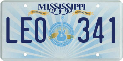 MS license plate LEO341