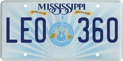 MS license plate LEO360