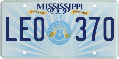 MS license plate LEO370