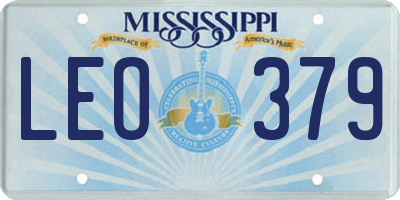 MS license plate LEO379