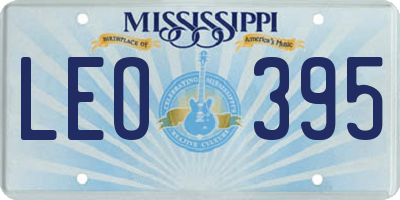 MS license plate LEO395
