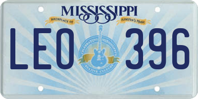 MS license plate LEO396