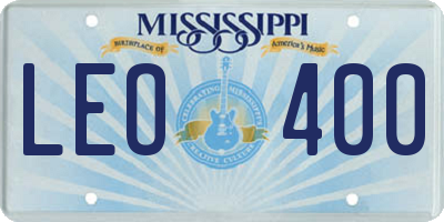 MS license plate LEO400