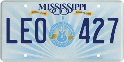 MS license plate LEO427
