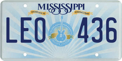 MS license plate LEO436