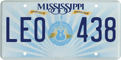 MS license plate LEO438