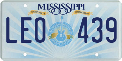 MS license plate LEO439