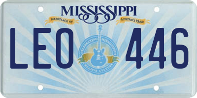 MS license plate LEO446