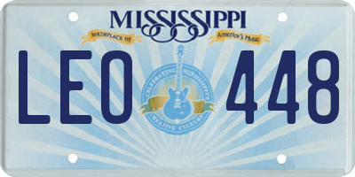 MS license plate LEO448