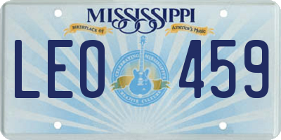 MS license plate LEO459