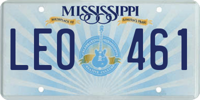 MS license plate LEO461