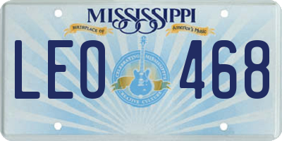 MS license plate LEO468