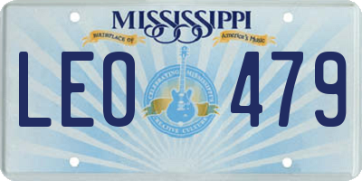 MS license plate LEO479