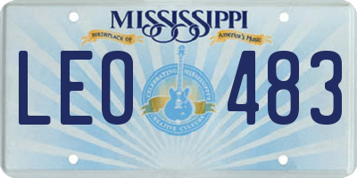MS license plate LEO483