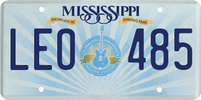 MS license plate LEO485