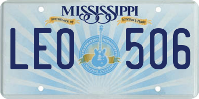 MS license plate LEO506