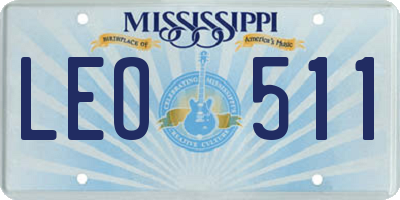MS license plate LEO511