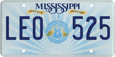 MS license plate LEO525