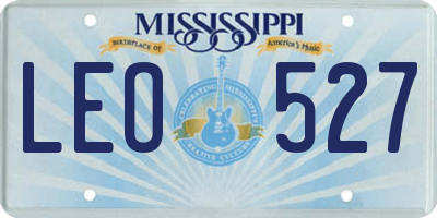 MS license plate LEO527