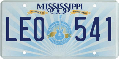 MS license plate LEO541