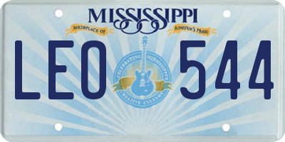 MS license plate LEO544