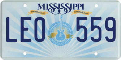 MS license plate LEO559