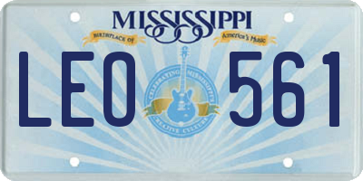 MS license plate LEO561