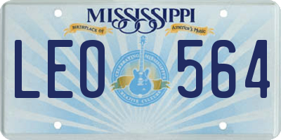 MS license plate LEO564