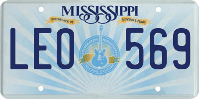 MS license plate LEO569