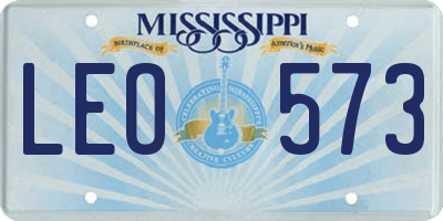 MS license plate LEO573